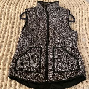 Black and white patterned vest